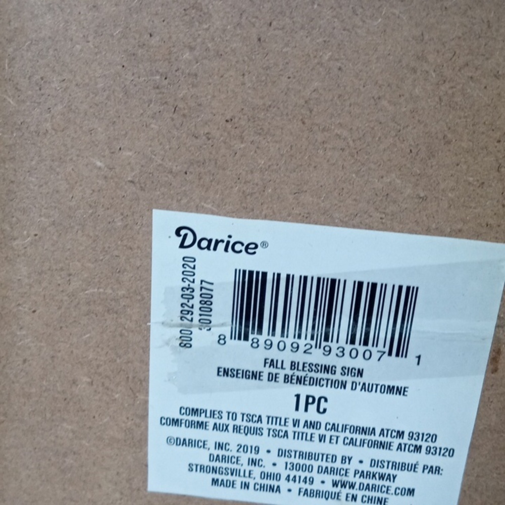 🍂 Darice Fall Gather Box Table Sign - Picture 2 of 5